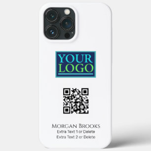 Ihr Logo/Art/Photo, QR-Code, Name/Info auf Weiß Case-Mate iPhone Hülle
