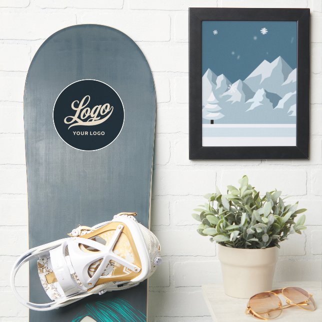 Ihr Logo auf Blue Circle Snowboard Business Vinyl Aufkleber (Snowboard)