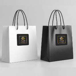 Ihr Logo auf jedem Farbhintergrund Quadratischer Aufkleber