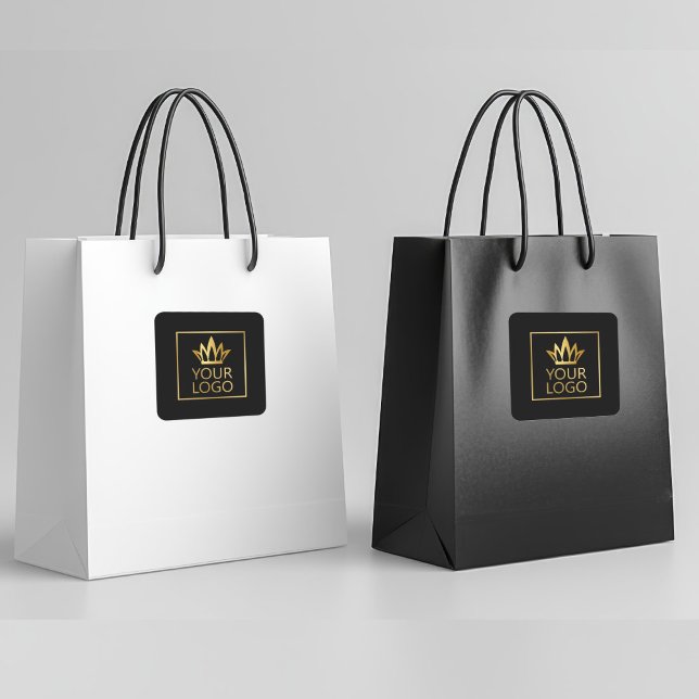 Ihr Logo auf jedem Farbhintergrund Quadratischer Aufkleber (Von Creator hochgeladen)