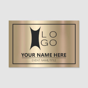 Ihr Logo auf Metallic Gold ID634 Namensschild