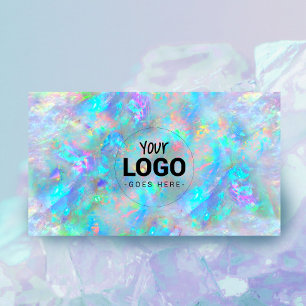 Ihr Logo auf Opal-inspirierter Textur Visitenkarte