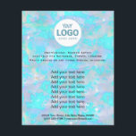 Ihr Logo auf opaler Steinstruktur Flyer<br><div class="desc">Schönheitssalon beruflicher Make-up-Künstler Flyer</div>