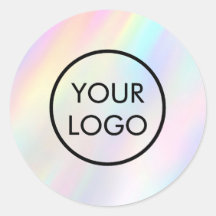 Ihr Logo auf pastellfarbenem klassischem Rundaufkl