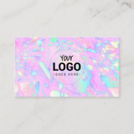 Ihr Logo auf rosa Opal inspiriert Textur Visitenkarte