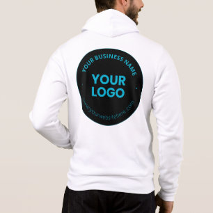 Ihr Logo   Bearbeitbarer Firmenname und Website Hoodie