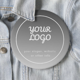 Ihr Logo & bearbeitbarer Text   Dunkelgrauer Ombre Button