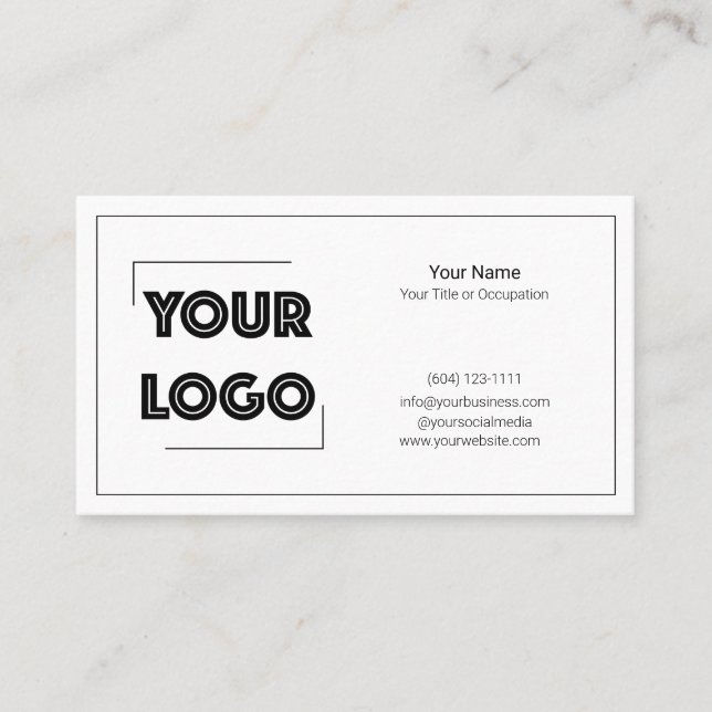 Ihr Logo Benutzerdefinierter QR-Code Marketing Visitenkarte (Vorderseite)