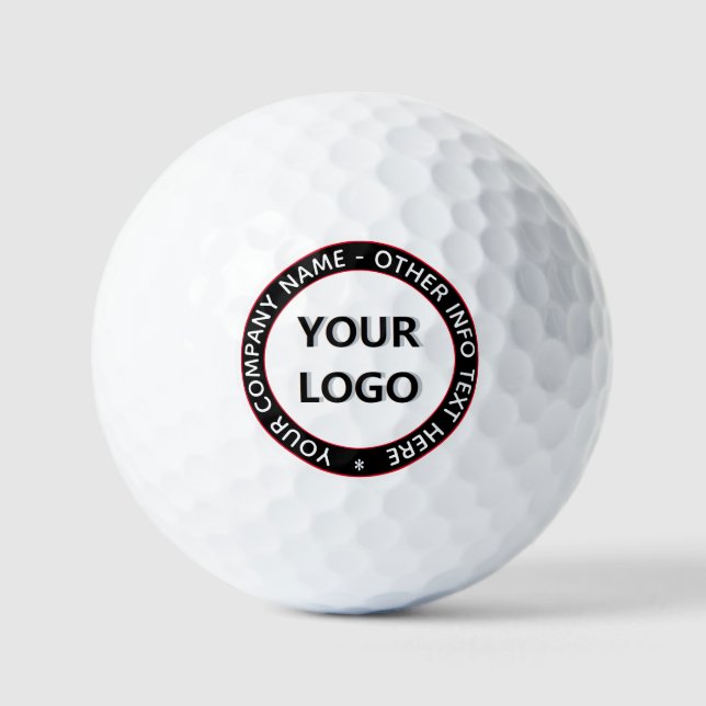 Ihr Logo Benutzerdefinierter Textname und Farben G Golfball (Vorderseite)
