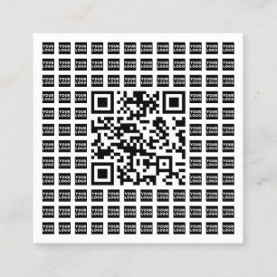 Ihr Logo/Bild gekachelt und editierbarer scannbare Quadratische Visitenkarte