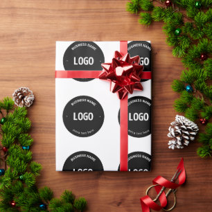 Ihr Logo, Bild oder Design und bearbeitbarer Text Geschenkpapier