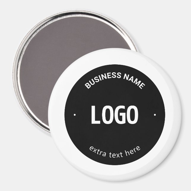 Ihr Logo, Bild oder Design und bearbeitbarer Text Magnet (Vorderseite/Rückseite)