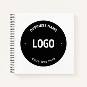 Ihr Logo, Bild oder Design und bearbeitbarer Text Notizbuch