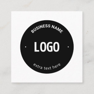 Ihr Logo, Bild oder Design und bearbeitbarer Text Quadratische Visitenkarte