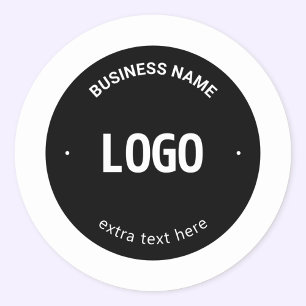 Ihr Logo, Bild oder Design und bearbeitbarer Text Runder Aufkleber