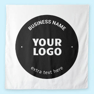 Ihr Logo, Bild oder Design und bearbeitbarer Text Wandteppich