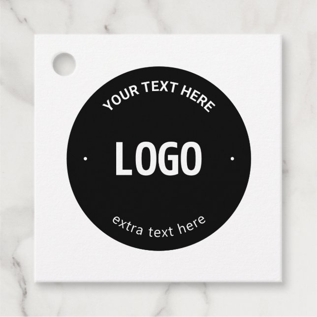 Ihr Logo, Bild oder Design und editierbarer Text Geschenkanhänger (Vorderseite)
