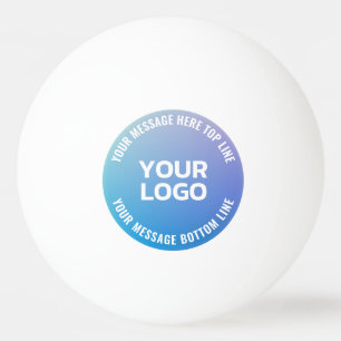 Ihr Logo   Blau bis Lila Ombre und Circle Text Tischtennisball