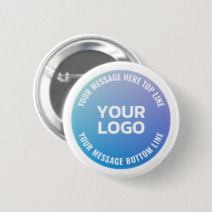 Ihr Logo Blau zu Lila Ombre und kreisförmiger Te Button
