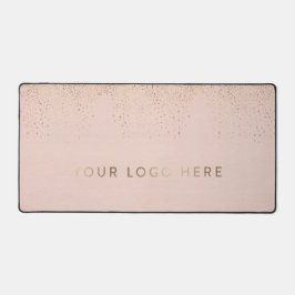 Ihr Logo Blush Gold Foil Einfache moderne Weiblich Schreibtischunterlage