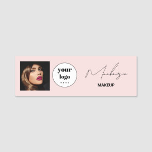 Ihr Logo Blush Pink Schrift Foto Make-up Namensschild