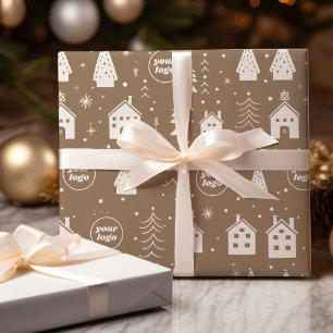 Ihr Logo Brown Craft Weihnachten Geschenkpapier