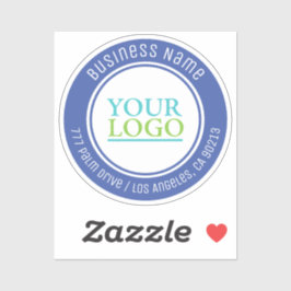 Ihr Logo, Bus. Name-Adresse oder beliebiger Text,  Aufkleber