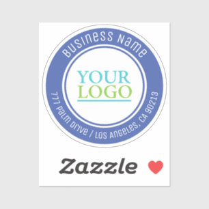 Ihr Logo, Bus. Name-Adresse oder beliebiger Text,  Aufkleber