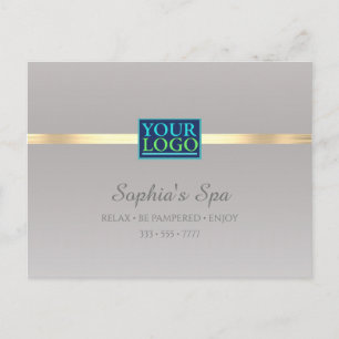 Ihr Logo, Business-Promo, Namensinfo Silber & Gold Postkarte