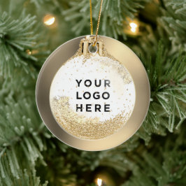 Ihr Logo Custom Christmas Ball | Hintergrund Keramik Ornament