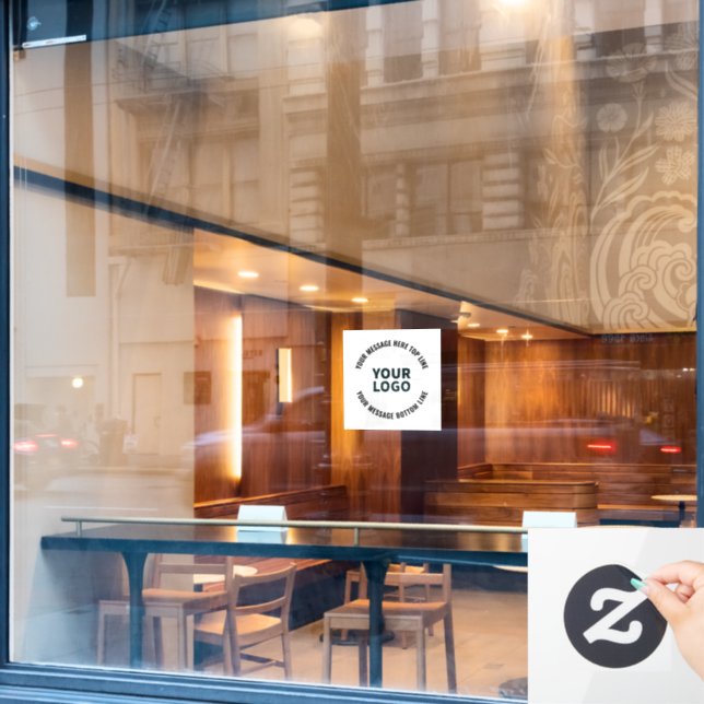 Ihr Logo-Design oder Bild | Fett bearbeitbarer Tex Fensteraufkleber (Café-Fenster)