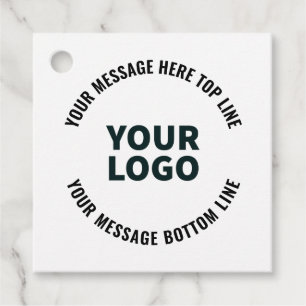 Ihr Logo-Design oder Bild Fett bearbeitbarer Tex Geschenkanhänger
