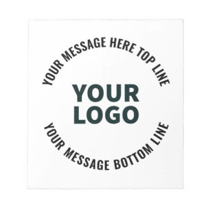 Ihr Logo-Design oder Bild   Fett bearbeitbarer Tex Notizblock