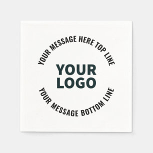 Ihr Logo-Design oder Bild   Fett bearbeitbarer Tex Serviette
