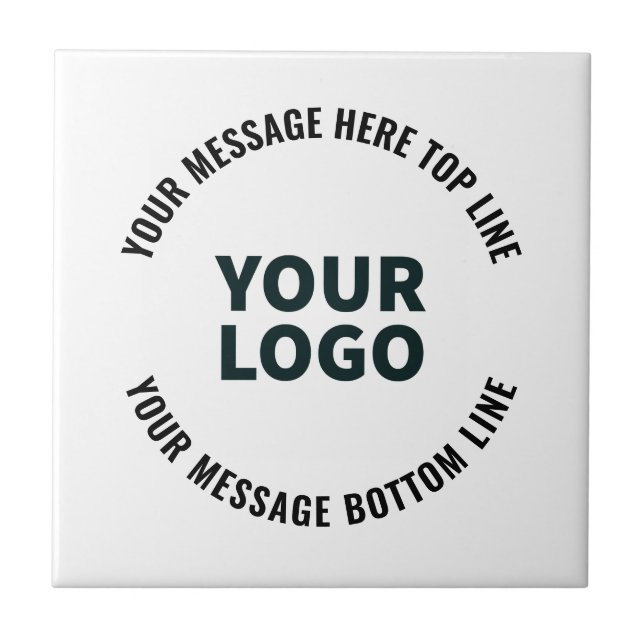 Ihr Logo-Design oder Bild | Fett editierbarer Text Fliese (Vorderseite)