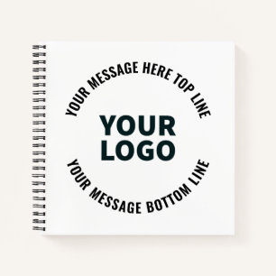 Ihr Logo-Design oder Bild Fett editierbarer Text Notizbuch