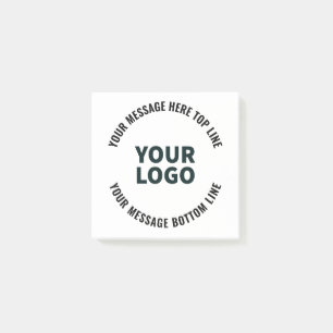 Ihr Logo-Design oder Bild Fett editierbarer Text Post-it Klebezettel