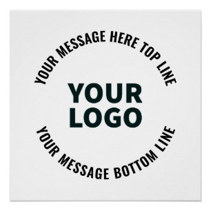 Ihr Logo-Design oder Bild Fett editierbarer Text Poster