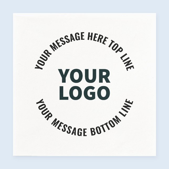 Ihr Logo-Design oder Bild | Fett editierbarer Text Serviette (Von Creator hochgeladen)