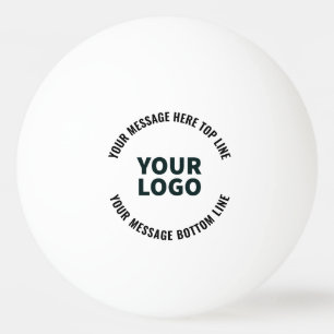 Ihr Logo-Design oder Bild Fett editierbarer Text Tischtennisball