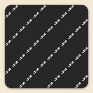 Ihr Logo, Design oder Foto diagonal gekachelt Quadratischer Aufkleber