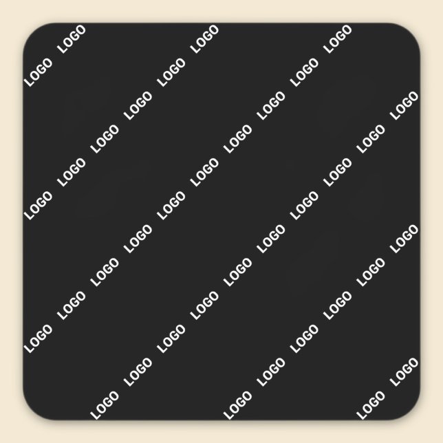 Ihr Logo, Design oder Foto diagonal gekachelt  Quadratischer Aufkleber (Von Creator hochgeladen)