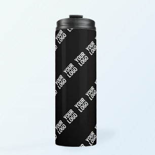 Ihr Logo, Design oder Foto diagonal gekachelt Thermosbecher
