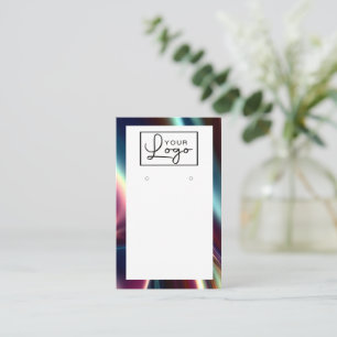 Ihr Logo Dunkler metallischer Shine Erring Card QR Visitenkarte