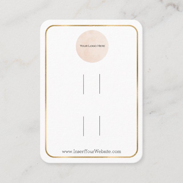 Ihr Logo Dünne Gold Doppelbow Haarschnitt Display Visitenkarte (Vorderseite)