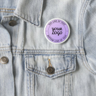 Ihr Logo & editierbarer kreisförmiger Text Lila Button
