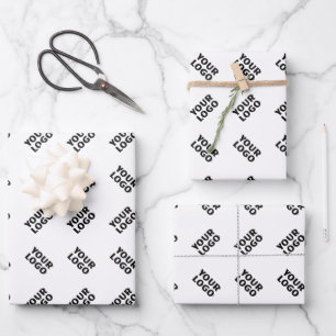 Ihr Logo Einfaches alternierendes Wiederholungsm Geschenkpapier Set