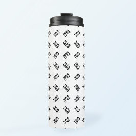 Ihr Logo | Einfaches alternierendes Wiederholungsm Thermosbecher