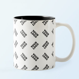 Ihr Logo Einfaches alternierendes Wiederholungsm Zweifarbige Tasse