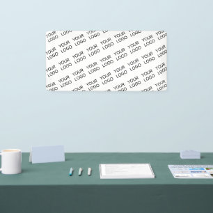Ihr Logo einfaches diagonales Wiederholungsmuster Banner